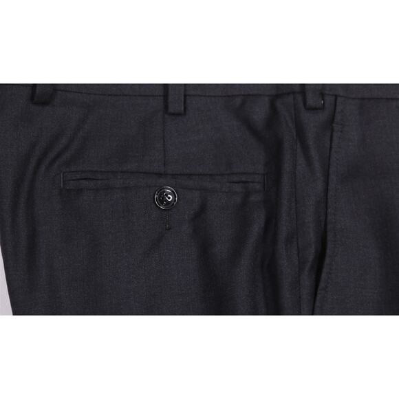 Suitsupply Brescia Charcoal Gray Flat Front Wool Dress Pants Trousers 32x32 - Picture 3 of 6